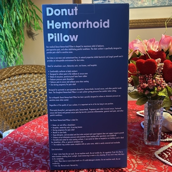 Brand New Donut Pillow Tailbone Relief Coccyx Seat Sitting Cushion Postpartum - Picture 11 of 16